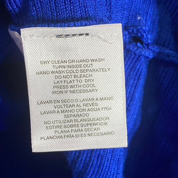 ANNE KLEIN Women's Blue Ottoman-Rib Bateau Neck Dolman Sleeve Pullover Sweater - Picture 10 of 12